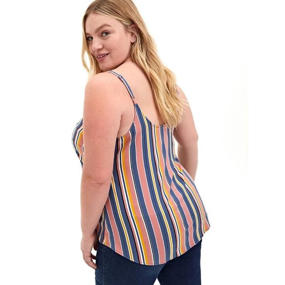 Torrid Plus Size 2 (18/20) & 4 Multicolor Stripe Stretch Rayon Cami $39.50 NWT - Picture 2 of 9